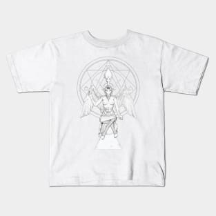 Baphomet White and black Kids T-Shirt